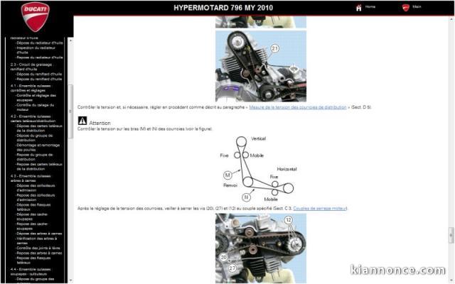 Manuel atelier Ducati HyperMotard 796 -2010 - Fr.
