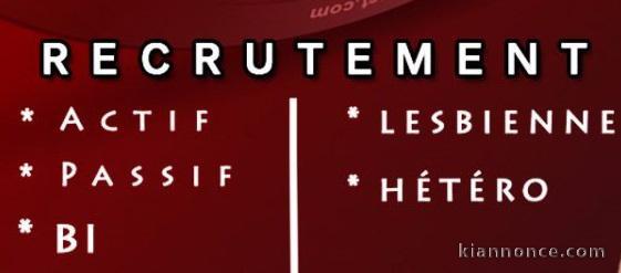 Recrute H/F vicieux pour tournage casting x