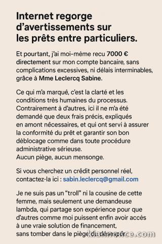 TÉMOIGNAGE RÉEL – PRÊT DE 7 000€ OBTENU EN LIGNE