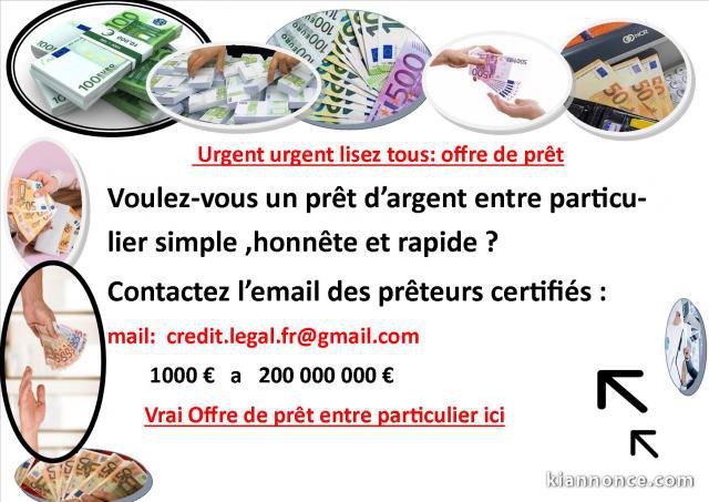  Témoignage de prêt entre particuliers.