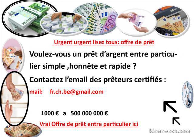   Offre de prêt entre particulier