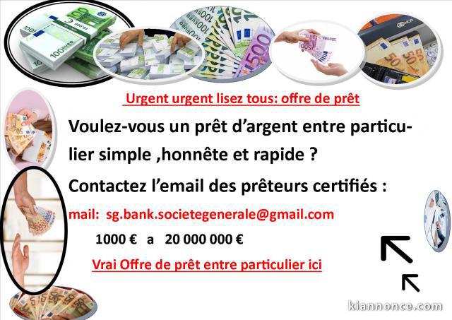  OFFRE DE PRÊT ENTRE PARTICULIER 