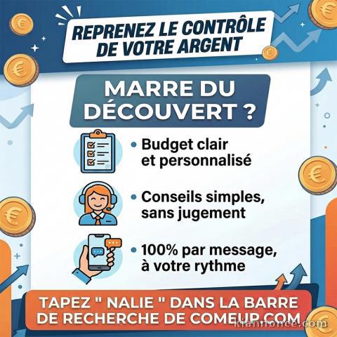 Je vous aide à organiser votre budget mensuel grâce à un accompag